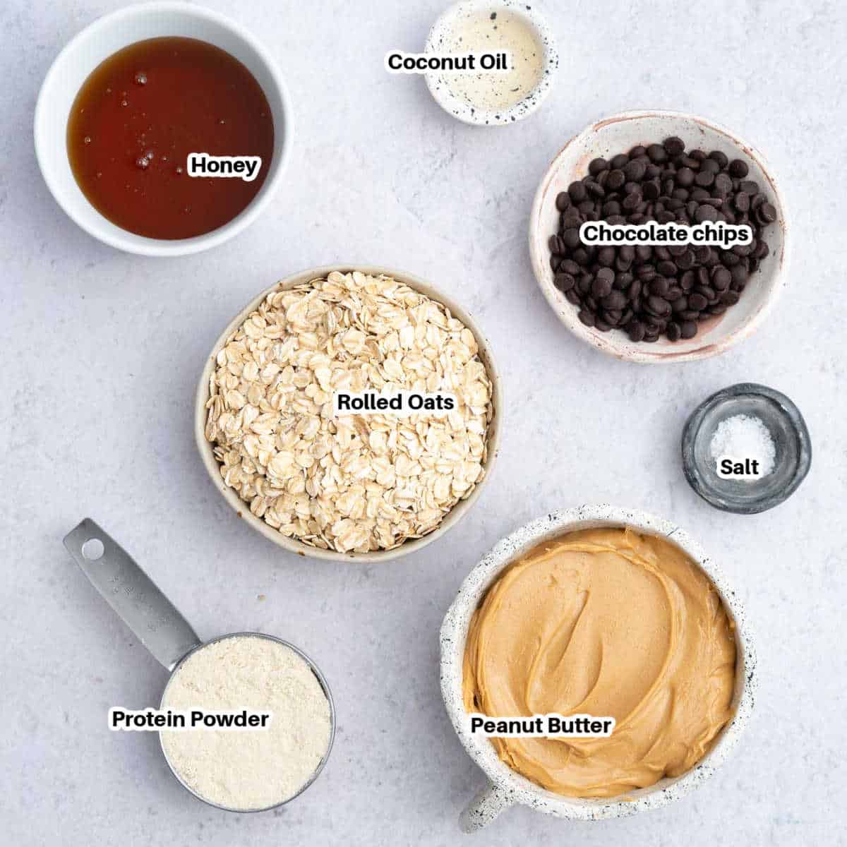 ingredients for peanut butter oat cups.