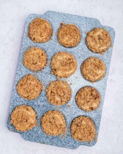Baked muffins in the oven.