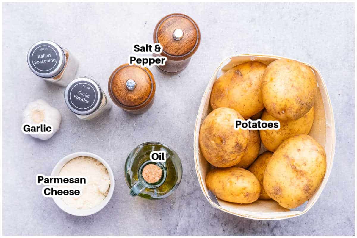 Ingredients for potato stacks.