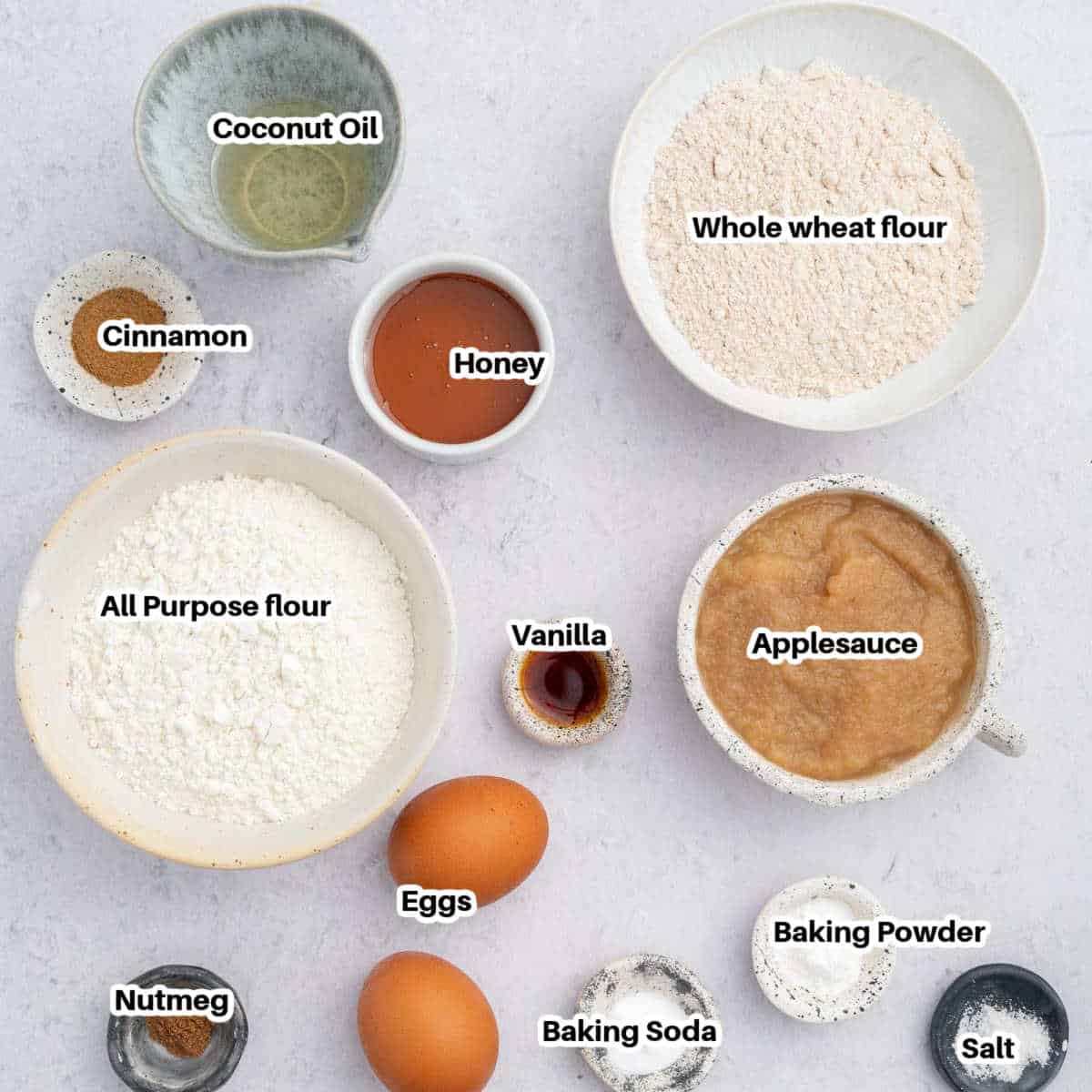 applesauce muffins ingredients.