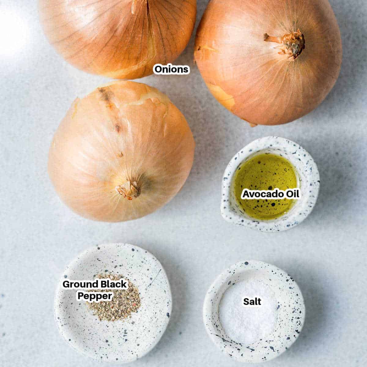 ingredients for grilled onions.