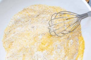 corn pudding dry mixture in a bowl.