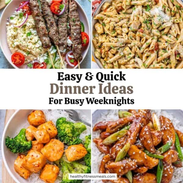 collage for 4 recipes for an easy dinner ideas pragics.