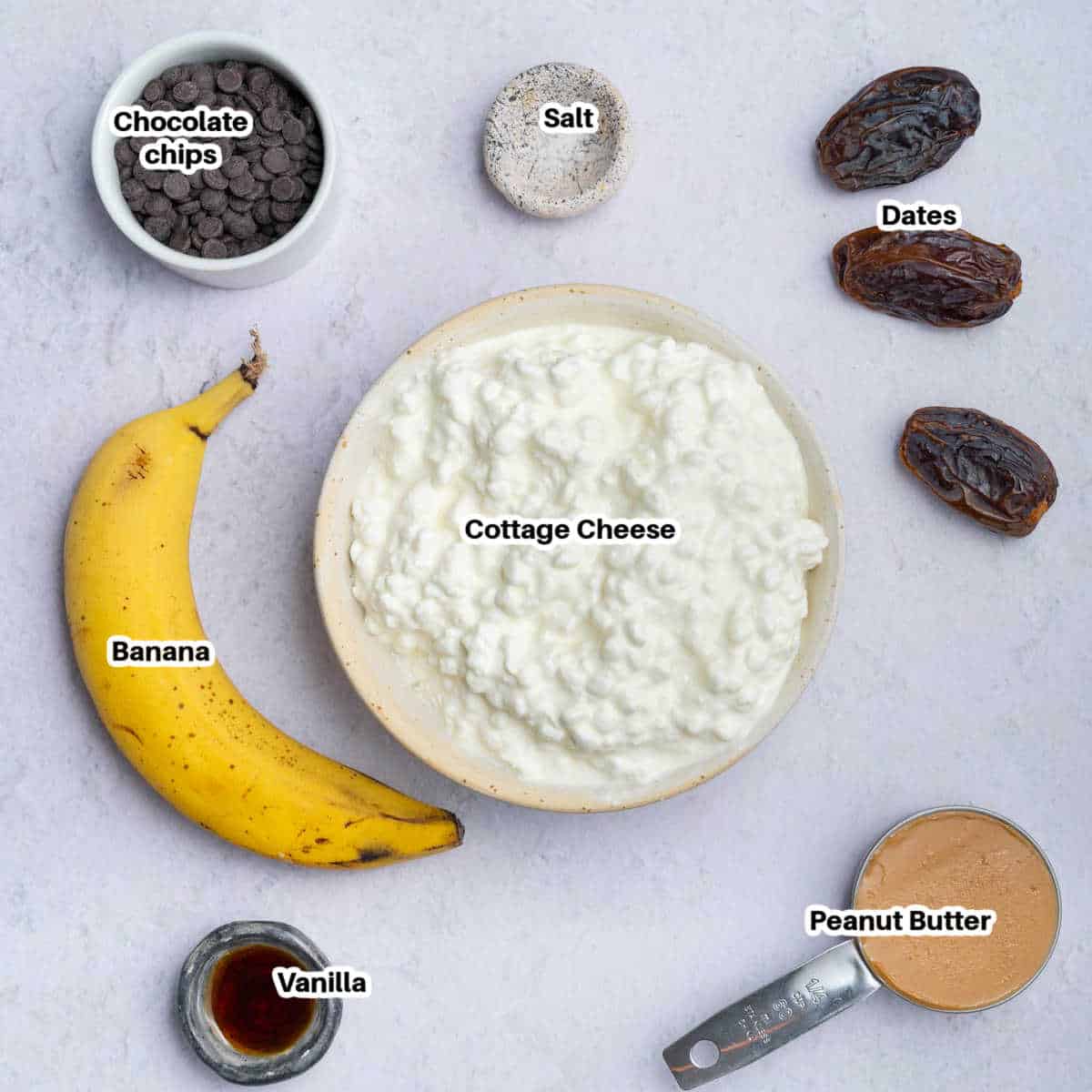 ingredients to make cottage cheese icecream.